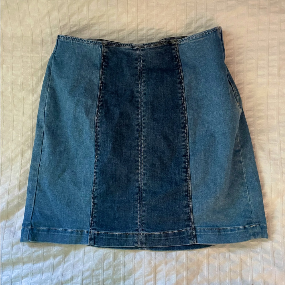 PACSUN Two Toned Denim Skirt